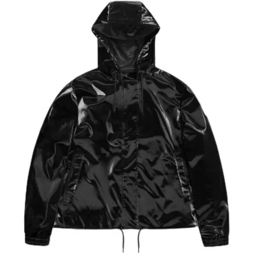 Cropped Waterproof Jacket with Elastic Cuffs , female, Sizes: S, M, L, XS - Rains - Modalova