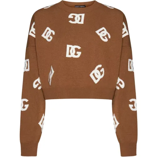 Monogramm Wollpullover Sweaters - Dolce & Gabbana - Modalova