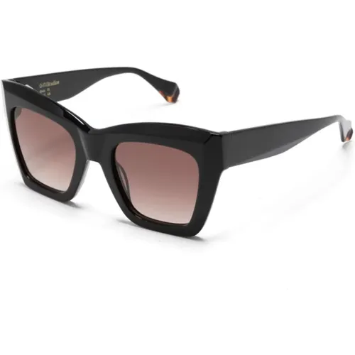 Schwarze Sonnenbrille für den täglichen Gebrauch , Damen, Größe: 52 MM - Gigi Studios - Modalova