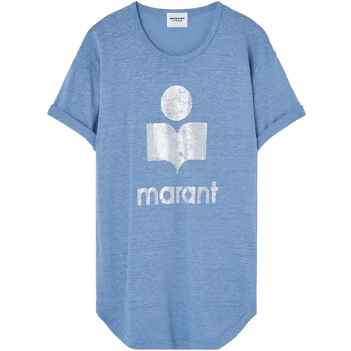 Blauer Bedruckter Pullover , Damen, Größe: L - Isabel marant - Modalova
