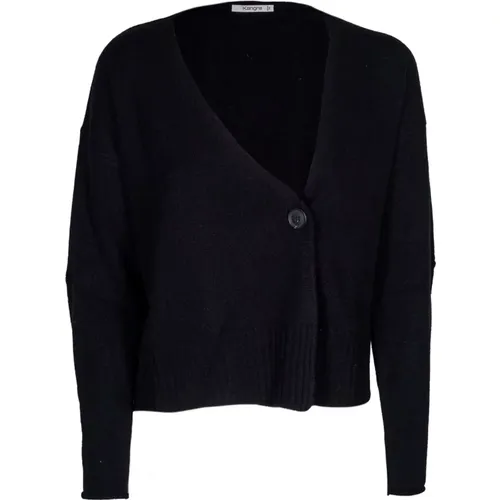 Cashmere Cardigan with Crossed Button Closure , female, Sizes: XS - Kangra - Modalova