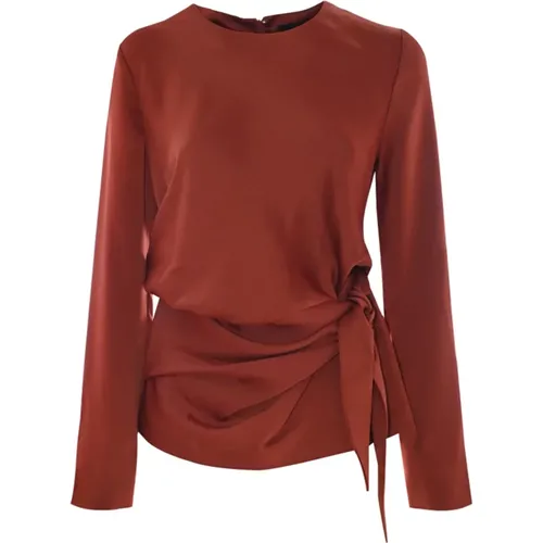 Elegant Draped Waist Blouse , Damen, Größe: S - Kocca - Modalova