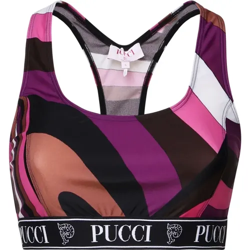 Sporty Crop Top Racerback , female, Sizes: S - EMILIO PUCCI - Modalova