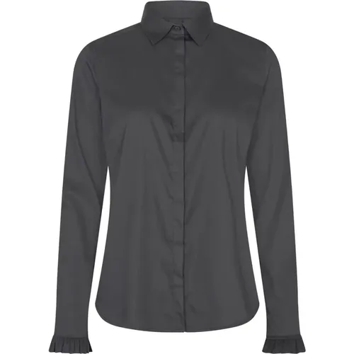 Feminine Stilvolle Bluse mit Raffungsdetails , Damen, Größe: L - MOS MOSH - Modalova