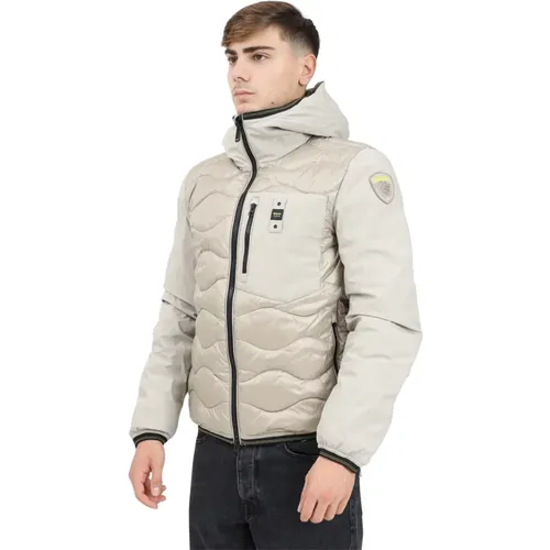 Steppjacke Herren Winter , Herren, Größe: S - Blauer - Modalova