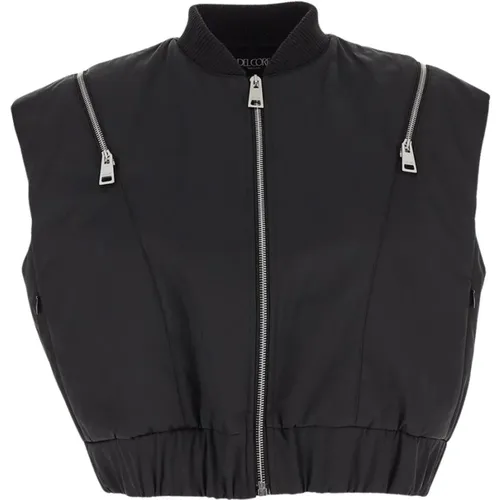 Stilvolle ärmellose Jacke , Damen, Größe: XS - Del Core - Modalova