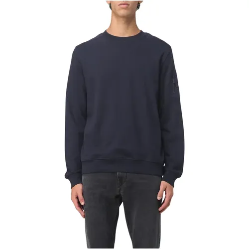 Blaue Pullover für einen stilvollen Look , Herren, Größe: L - add - Modalova