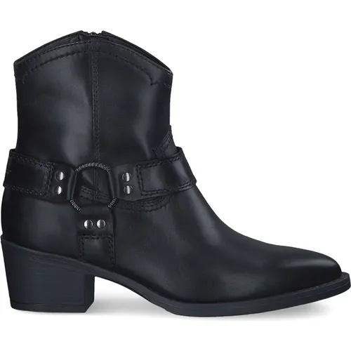 Leather Block Heel Boots , female, Sizes: 7 UK, 6 UK, 5 UK, 4 UK - tamaris - Modalova