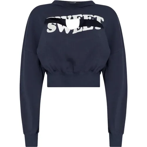 Crop-Sweatshirt mit Ausschnitten , Damen, Größe: M - Undercover - Modalova