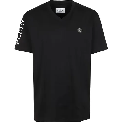 Schwarzes T-Shirt für Männer Aw24 - Philipp Plein - Modalova