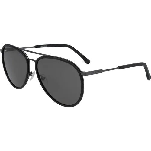 Sonnenbrille Schwarz Silber Matt Stil L215S,Stilvolle Blau Braun Sonnenbrille - Lacoste - Modalova