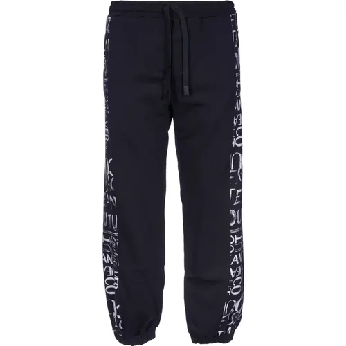 Couture Trousers with Edgy Pinaforemetal Detail , male, Sizes: M - Versace Jeans Couture - Modalova