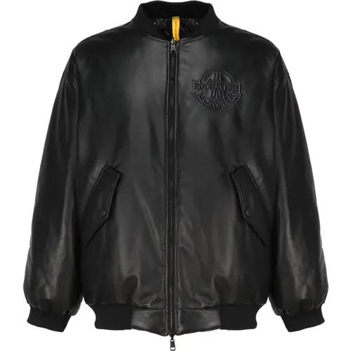 Leather Jackets Moncler - Moncler - Modalova
