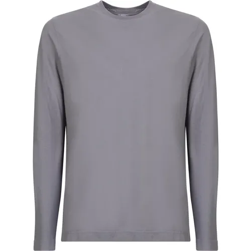 Graues Ice Cotton T-Shirt , Herren, Größe: 2XL - Zanone - Modalova