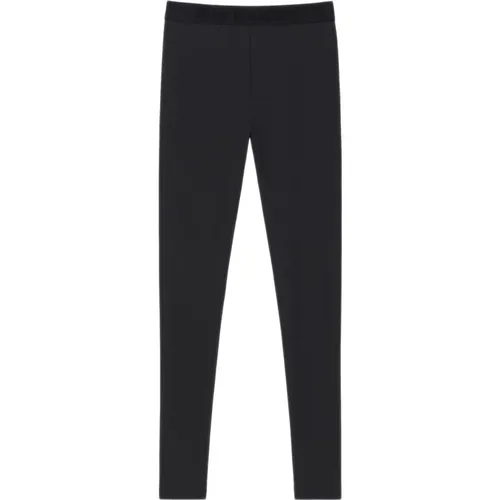 Schwarze Hose mit elaschem Bund,Schwarze eng anliegende Leggings mit charakteristischem Detail - Givenchy - Modalova