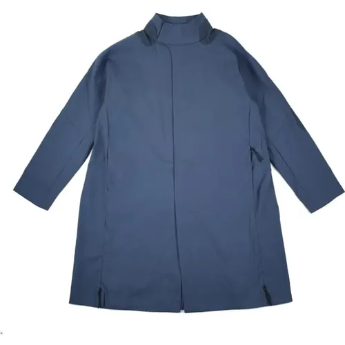 Blaue Split Trench Jacke , Herren, Größe: M - J.L-A.L - Modalova