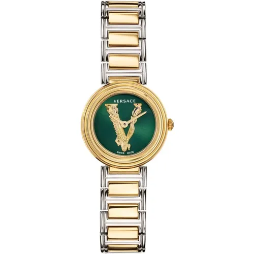V-Virtus Mini Grün Gold Uhr - Versace - Modalova