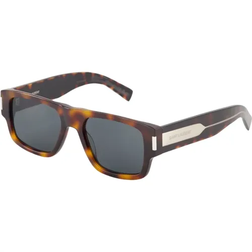 Schildpatt Sonnenbrille Slip-On Stil , unisex, Größe: ONE Size - Saint Laurent - Modalova