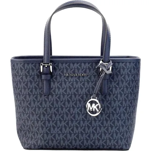 Navy Top Zip Tote Bag with Multiple Pockets , female, Sizes: ONE SIZE - Michael Kors - Modalova