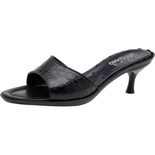 Pre-owned Leather sandals , female, Sizes: 7 UK - Salvatore Ferragamo Pre-owned - Modalova