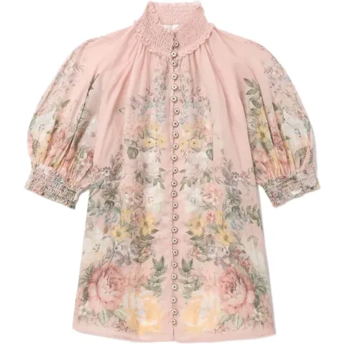 Blumige Waverly Bluse Rosa - Zimmermann - Modalova