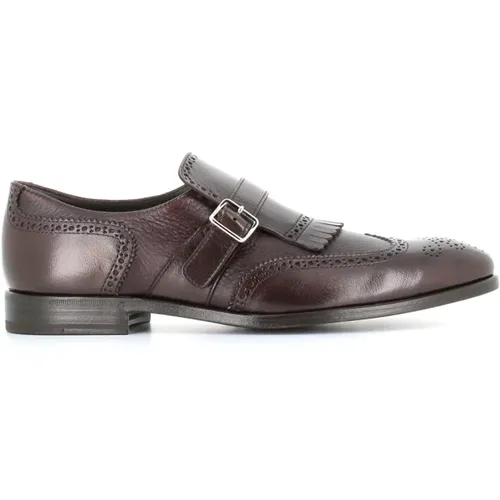 Dark Brogue Fringe Shoes , male, Sizes: 7 UK, 6 UK - Henderson - Modalova