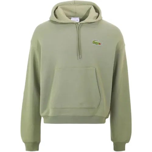 Grüner Loose Fit Hoodie , Herren, Größe: S - Lacoste - Modalova