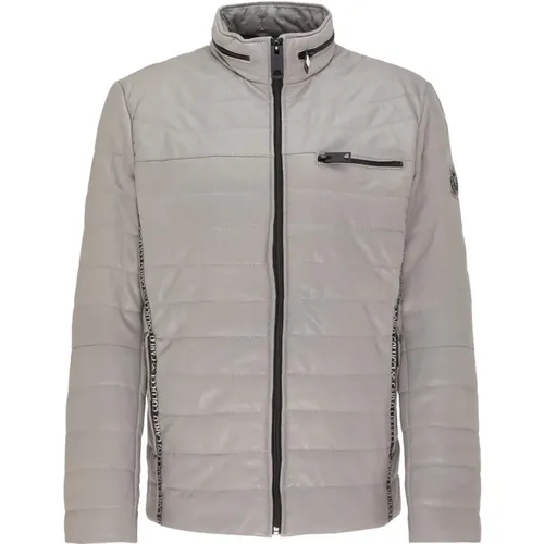 Gepolsterte Herren Lederjacke Gulf , Herren, Größe: M - carlo colucci - Modalova