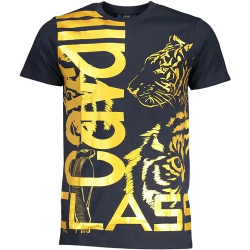 Cotton Logo Print Tee , male, Sizes: XL, 2XL, L - Cavalli Class - Modalova