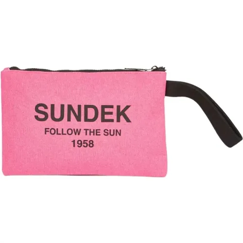 Stilvolle Mini-Tasche mit Text - Sundek - Modalova