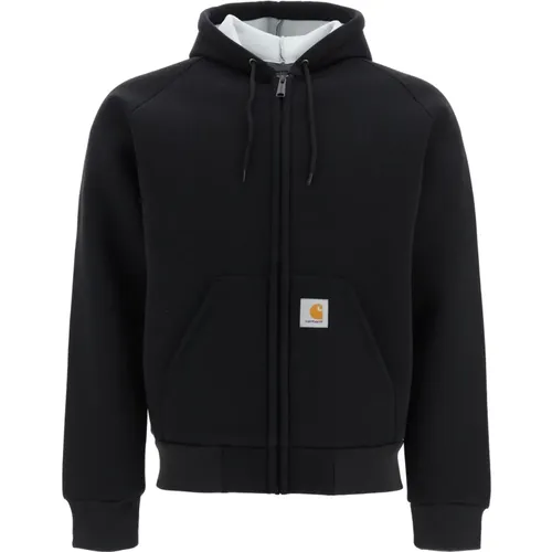 Wasserabweisender Full-Zip-Hoodie , Herren, Größe: S - Carhartt WIP - Modalova