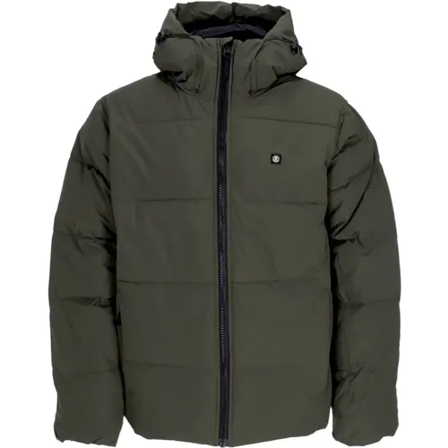 Water-Repellent Down Jacket with Adjustable Hood , male, Sizes: M, XL, L - Element - Modalova