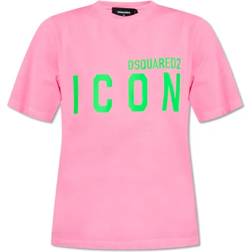 T-shirt with logo , female, Sizes: M - Dsquared2 - Modalova