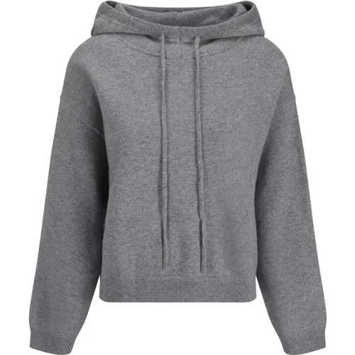 Graue Melange Hoodie für Männer , Damen, Größe: M - Loulou Studio - Modalova