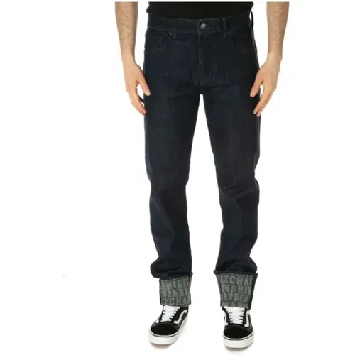 Stretch-Baumwoll-Denim-Fünf-Taschen-Jeans , Herren, Größe: W31 - Armani Exchange - Modalova