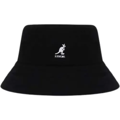 Schwarzer Wollschal mit Besticktem Logo - Kangol - Modalova