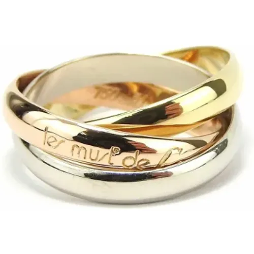 Pre-owned Yellow Gold rings , female, Sizes: ONE SIZE - Cartier Vintage - Modalova