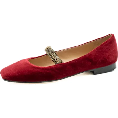 Samt Bordeaux Damenschuhe Aw24 - Prosperine - Modalova