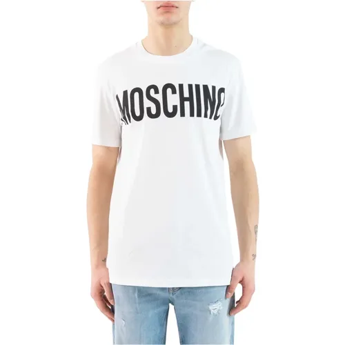 Kurzarm Logo Print T-Shirt , Herren, Größe: L - Moschino - Modalova