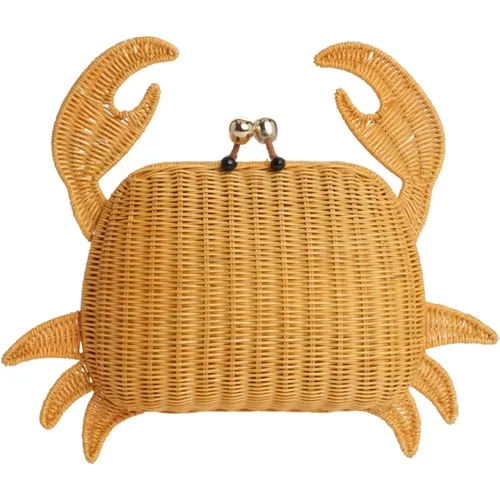 Raffia Crab Bag , female, Sizes: ONE SIZE - Serpui - Modalova