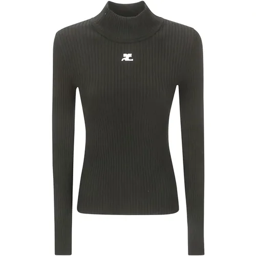 Zeitloser Rollkragenstrickpullover , Damen, Größe: S - Courrèges - Modalova