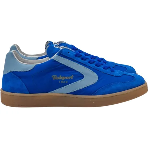 Blaue Olimpia Nylon Suede Sneakers , Herren, Größe: 43 EU - Valsport 1920 - Modalova