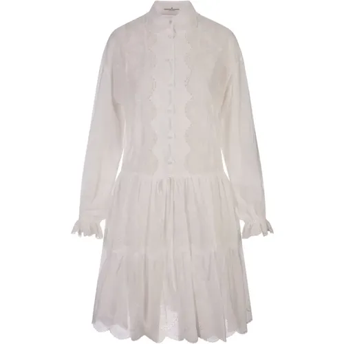 Cotton Midi Shirt Dress , female, Sizes: S, XS, 2XS - Ermanno Scervino - Modalova