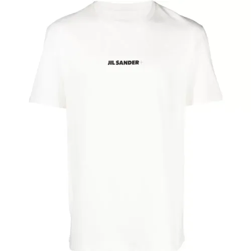 Weißes Logo-Print T-Shirt , Herren, Größe: L - Jil Sander - Modalova