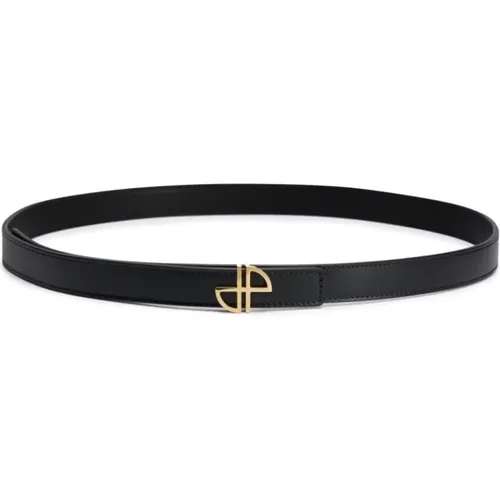 Leather Logo Buckle Belt , female, Sizes: M, S - Patou - Modalova