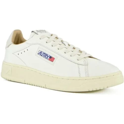 Dallas Low White Leather Sneakers , female, Sizes: 10 UK, 8 UK, 7 UK - Autry - Modalova