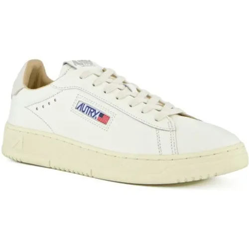 Dallas Low White Leather Sneakers , female, Sizes: 8 UK, 7 UK - Autry - Modalova