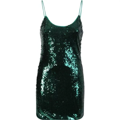 Emerald Nella dress by Alice+Olivia; covered in sequins, it boasts a bold and exclusive design , female, Sizes: XS, 2XS - alice + olivia - Modalova