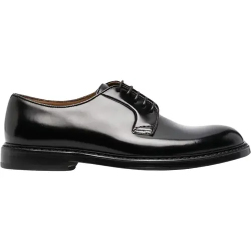 Satin Leder Derby Schuh , Herren, Größe: 41 1/2 EU - Doucal's - Modalova