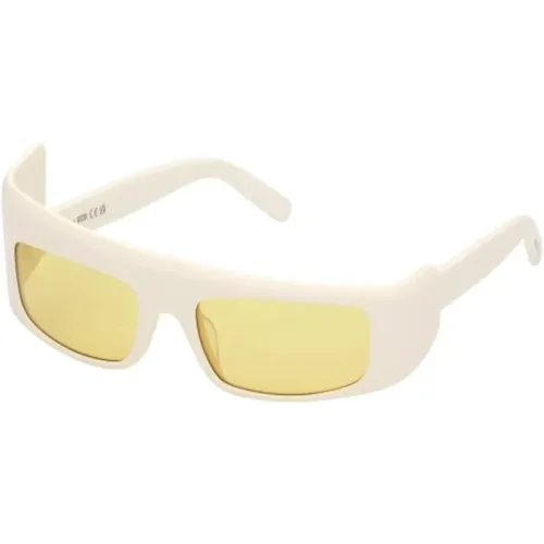 Wraparound Sunglasses Avorio Lucido , unisex, Sizes: 53 MM - Gcds - Modalova